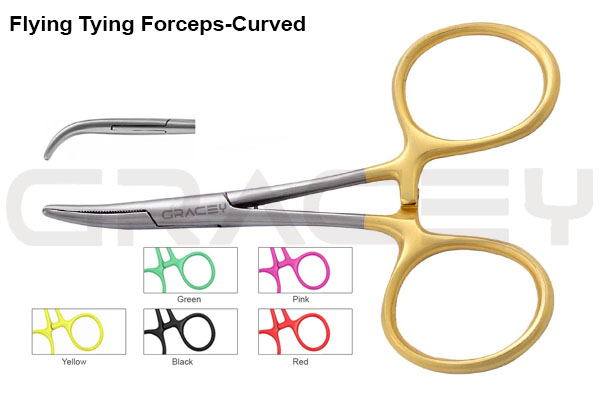 Fly Tying Forceps Curved 