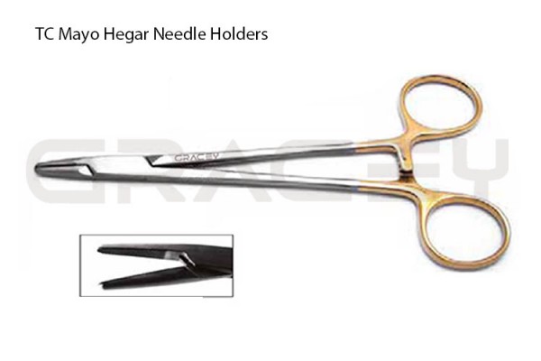 Mayo Hegar Needle Holders TC Insert
