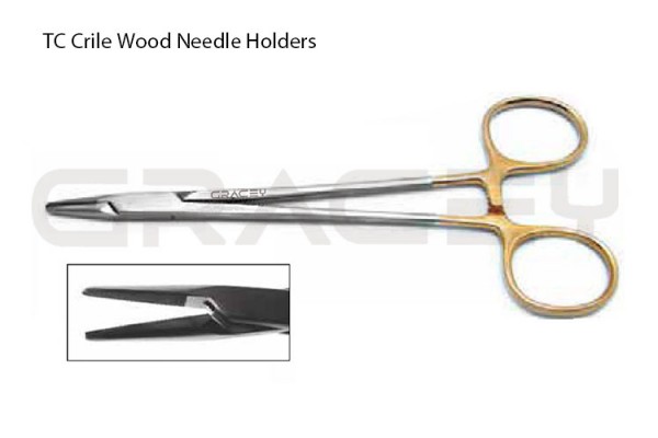 Crile Wood Needle Holders TC