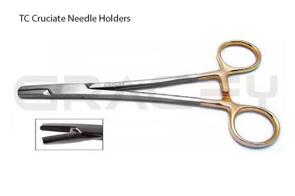 Cruciate Needle Holders Tungsten Carbide