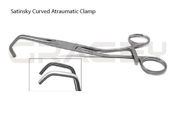 Satinsky Clamps Curved Atraumatic