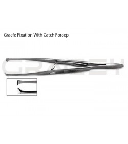 Graefe Fixation Forceps with Catch 