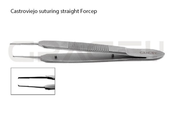 Castroviejo Suturing Forceps Straight 1x2