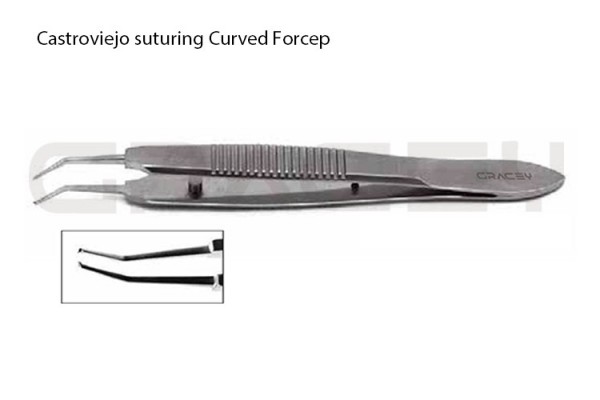 Castroviejo Suturing Forceps Curved 1x2