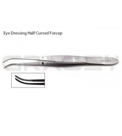 Eye Dressing Forceps Half Curved