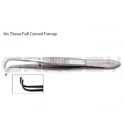 Iris Tissue Forceps Full Curved 1x2