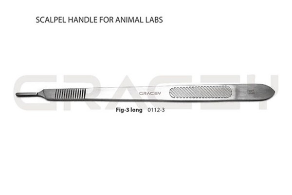Veterinary Scalpel Handle Long No-3