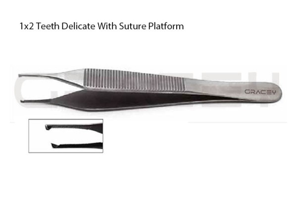 Adson Forceps 1x2 Suture Platform 