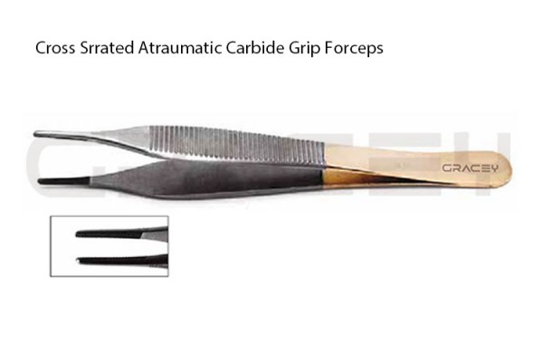 Adson Forceps Cross Serrated TC