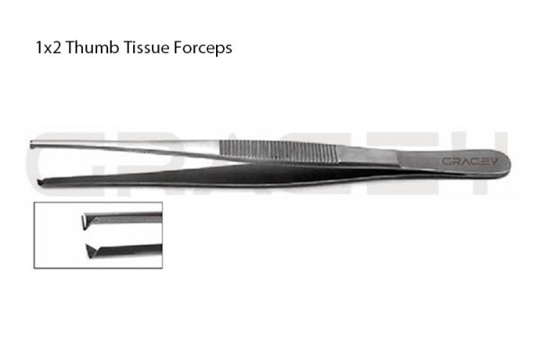 Thumb Tissue Forceps 1x2