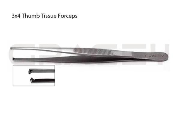 Thumb Tissue Forceps 3x4