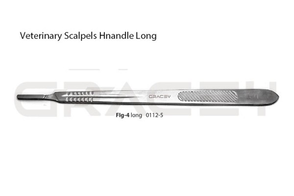 Veterinary Scalpel Handle Long No-4